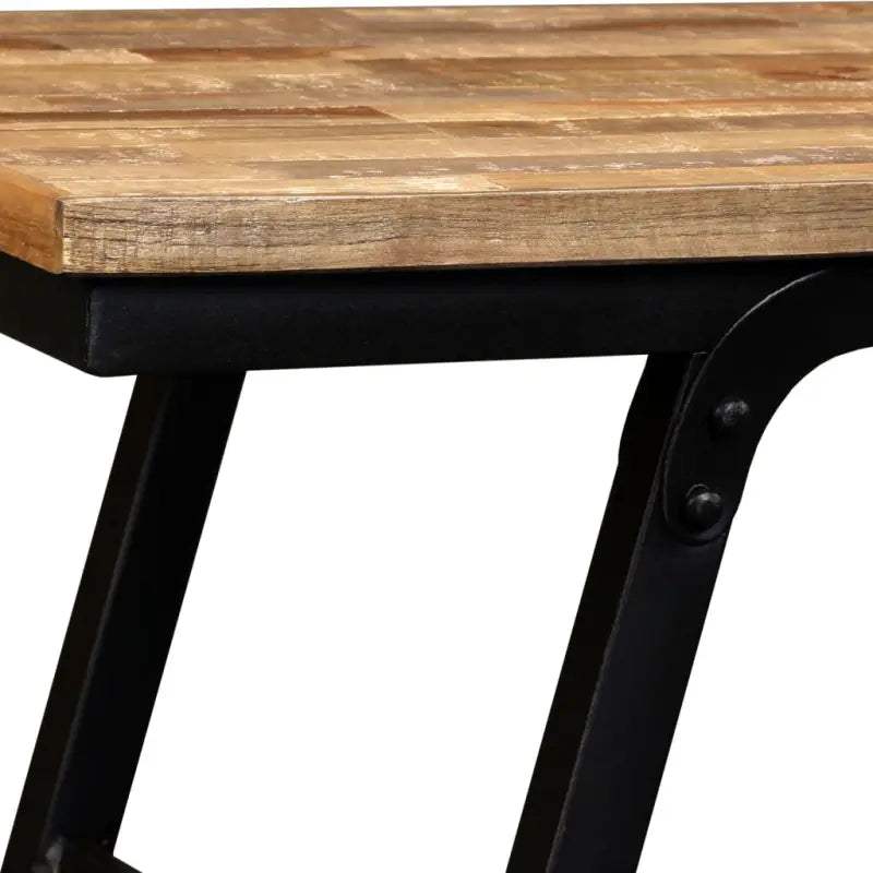 Opberg- en halbankje van gerecycled teakhout met stalen poten - 160 cm - Opberg- & halbankjes