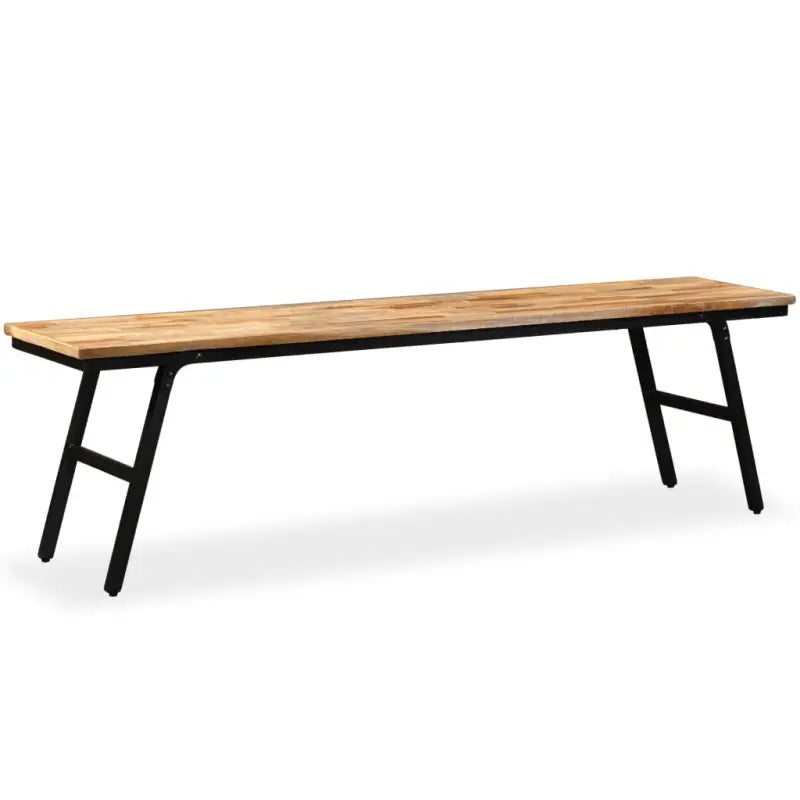 Opberg- en halbankje van gerecycled teakhout met stalen poten - 160 cm - Opberg- & halbankjes