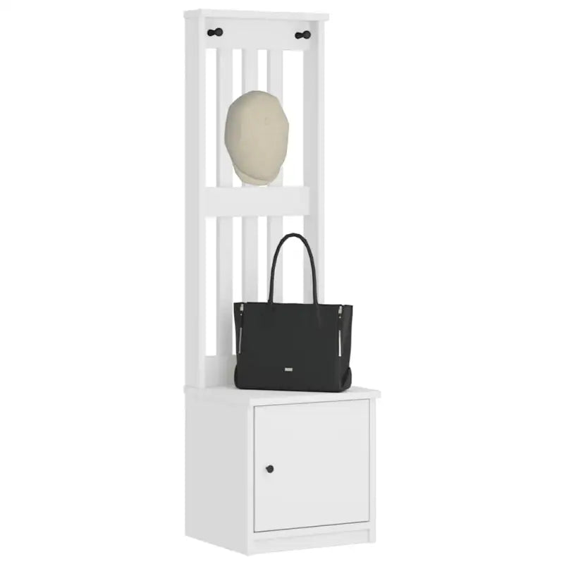 Opberg- en halbankje van massief grenenhout met rustieke charme - Wit / 45 x 40 x 159.5 cm - Opberg- & halbankjes