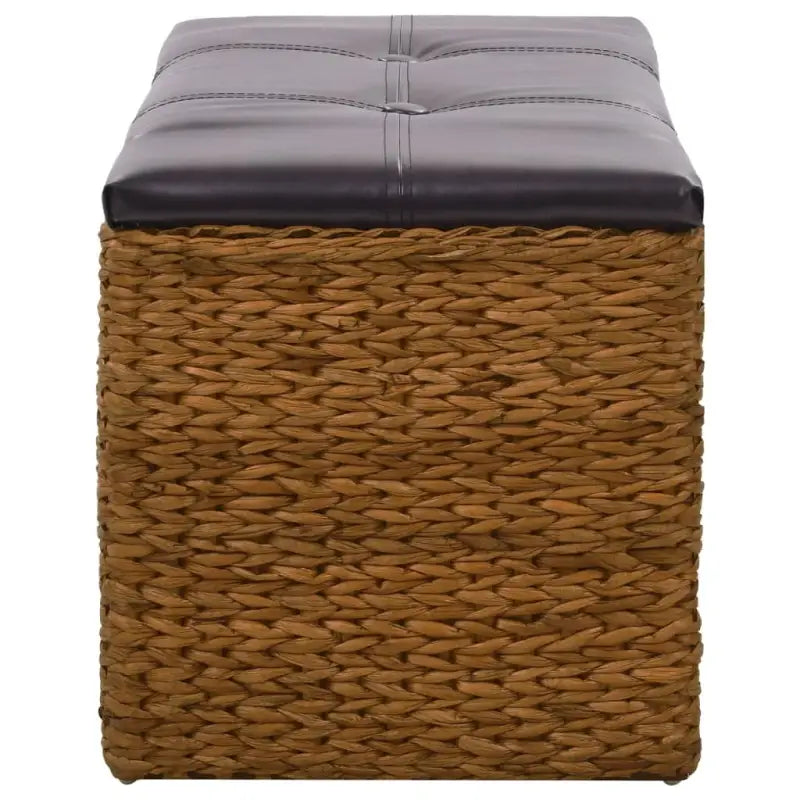 Opberg- en halbankje van zeegras met levering bevat natuurlijke charme - Bruin / 71 x 40 x 42 cm - Opberg- & halbankjes