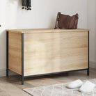 Opbergbank met verstelbare poten van bewerkt hout voor in huis - Sonoma eiken / 80 x 42.5 x 50 cm - Opberg- & halbankjes