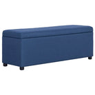 Opbergbankje met comfortabele bekleding en kleuraccent voor woonkamer - Blauw - Opberg- & halbankjes