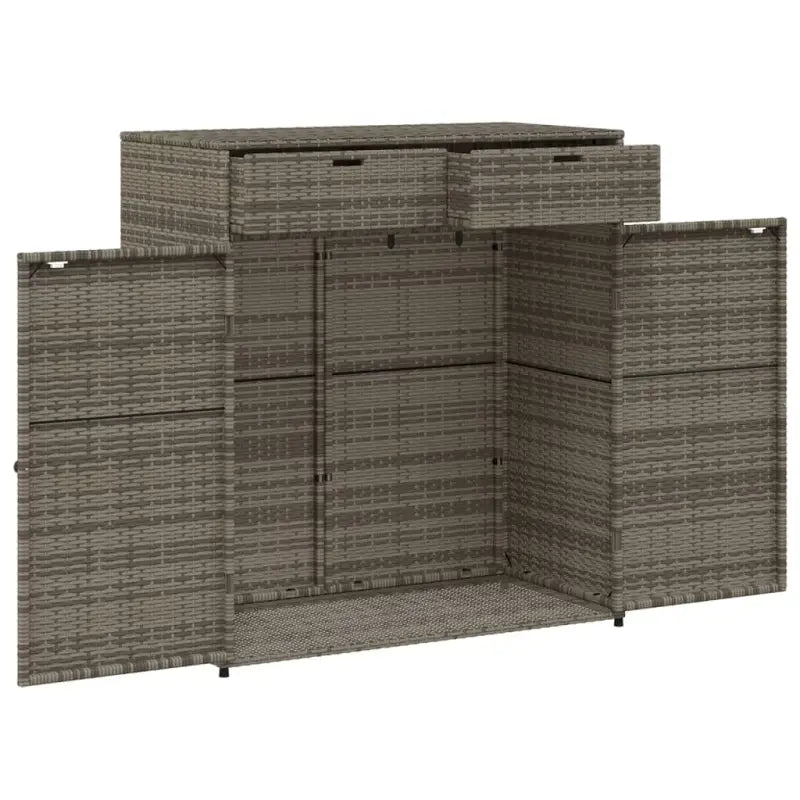 Opbergbox voor buiten in poly rattan voor tuinmeubels en accessoires - Opbergboxen voor buiten