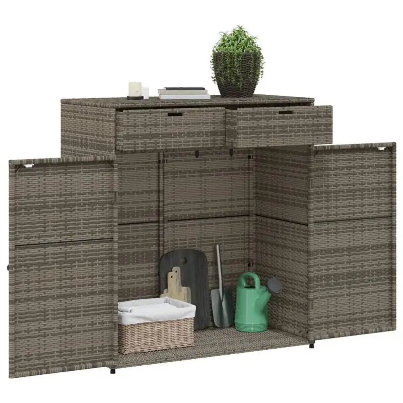 Opbergbox voor buiten in poly rattan voor tuinmeubels en accessoires - Opbergboxen voor buiten