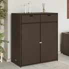 Opbergbox voor buiten in poly rattan voor tuinmeubels en accessoires - Bruin / 105 x 55 x 113 cm - Opbergboxen