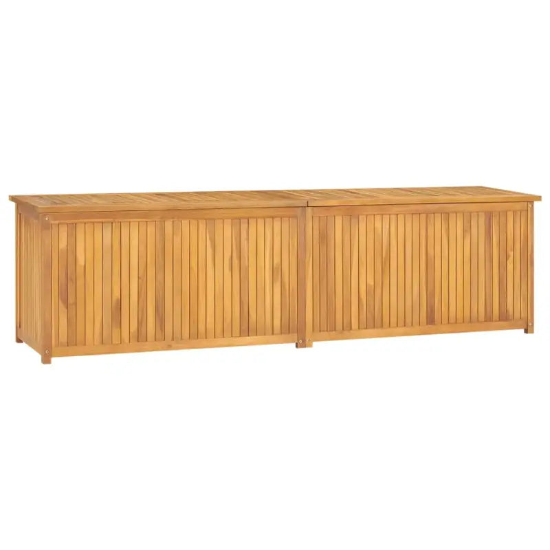 Opbergbox voor buiten van massief teakhout met eenvoudig deksel - 200 x 50 x 55 cm - Opbergboxen voor buiten