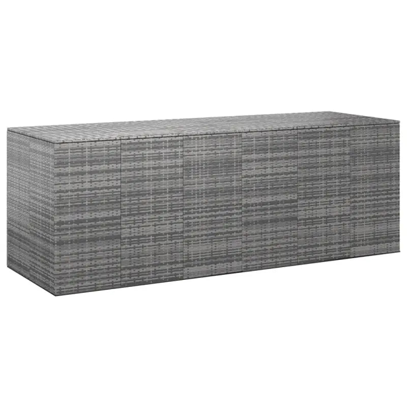 Opbergbox voor buiten van PE Rattan voor kussens - Grijs / 291 x 100.5 x 104 cm - Opbergboxen voor buiten