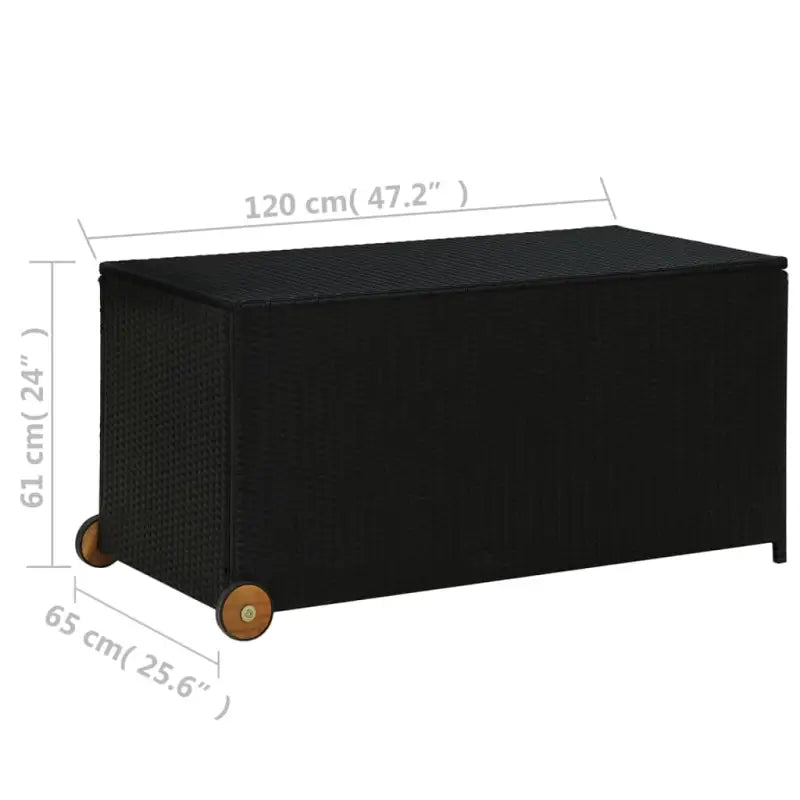 Opbergbox voor buiten van poly rattan geschikt voor zowel binnen als buiten - Opbergboxen voor buiten