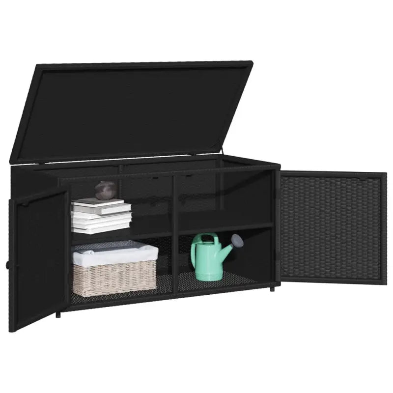 Opbergbox voor buiten van poly rattan voor tuinmeubels en spullen - Opbergboxen voor buiten