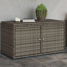Opbergbox voor buiten van poly rattan voor tuinmeubels en spullen - Grijs - Opbergboxen voor buiten