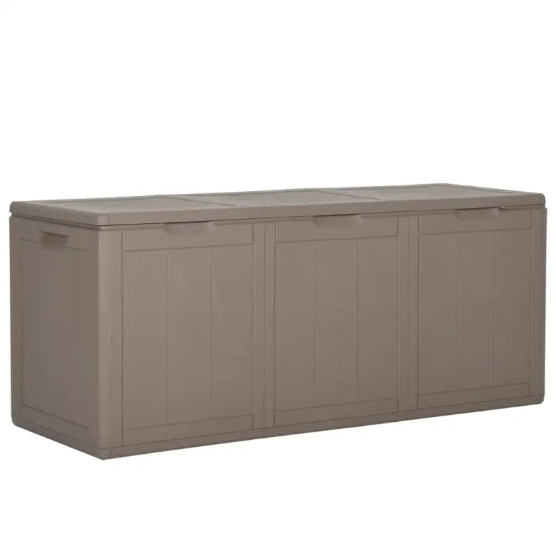 Opbergbox voor buiten van stevig weerbestendig materiaal - Bruin / 270 l / Lattenontwerp - Opbergboxen voor buiten