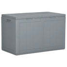 Opbergbox voor buiten van stevig weerbestendig materiaal - Grijs / 180 l / Lattenontwerp - Opbergboxen voor buiten