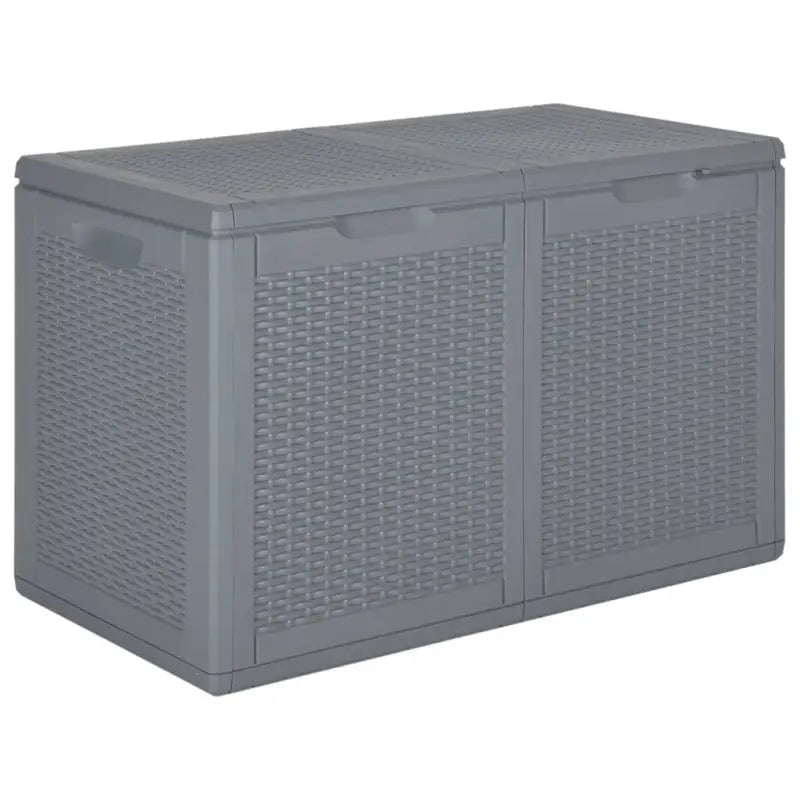 Opbergbox voor buiten van stevig weerbestendig materiaal - Grijs / 180 l / Rattanontwerp - Opbergboxen voor buiten