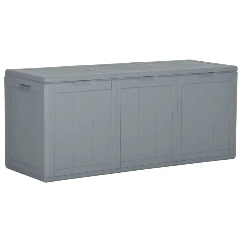 Opbergbox voor buiten van stevig weerbestendig materiaal - Grijs / 270 l / Lattenontwerp - Opbergboxen voor buiten