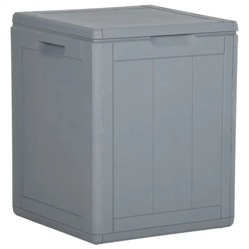 Opbergbox voor buiten van stevig weerbestendig materiaal - Grijs / 90 l / Lattenontwerp - Opbergboxen voor buiten