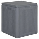 Opbergbox voor buiten van stevig weerbestendig materiaal - Grijs / 90 l / Rattanontwerp - Opbergboxen voor buiten