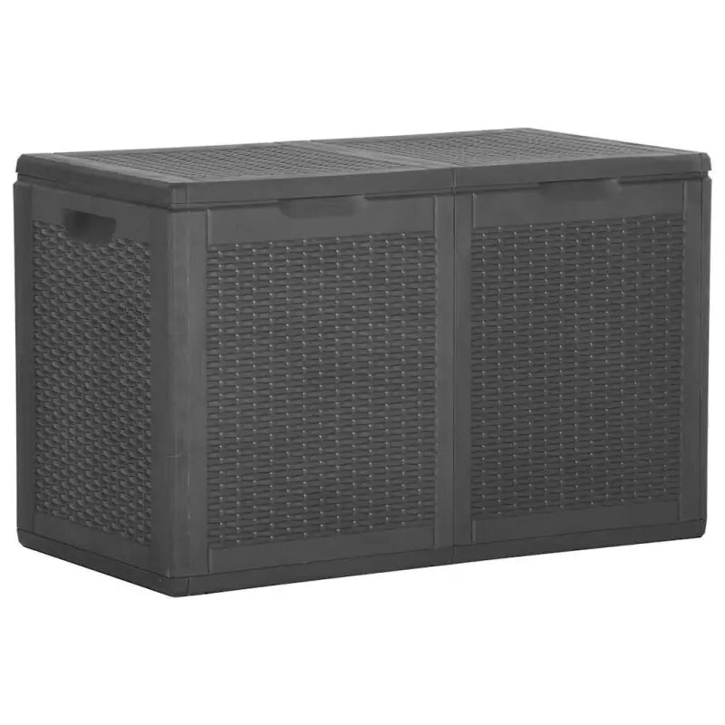 Opbergbox voor buiten van stevig weerbestendig materiaal - Zwart / 180 l / Rattanontwerp - Opbergboxen voor buiten