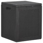 Opbergbox voor buiten van stevig weerbestendig materiaal - Zwart / 90 l / Rattanontwerp - Opbergboxen voor buiten