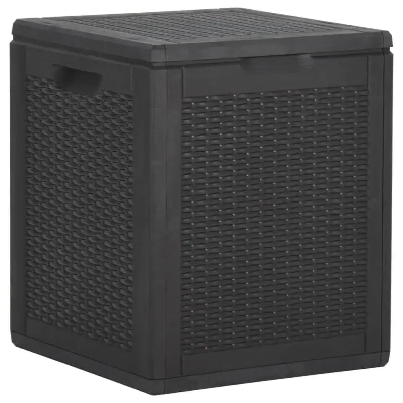 Opbergbox voor buiten van stevig weerbestendig materiaal - Zwart / 90 l / Rattanontwerp - Opbergboxen voor buiten
