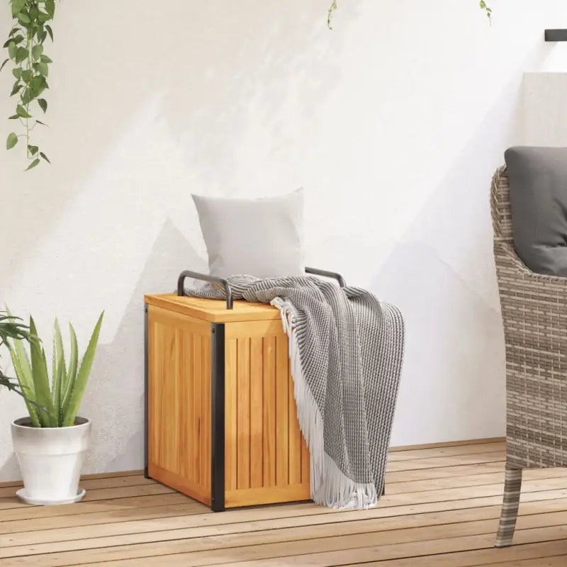 Opbergboxen voor buiten van massief acaciahout voor tuin en terras - Opbergboxen voor buiten