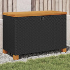 Opbergboxen voor buiten van poly rattan voor andere spullen eenvoudig schoon - Zwart / 80 x 40 x 48 cm - Opbergboxen