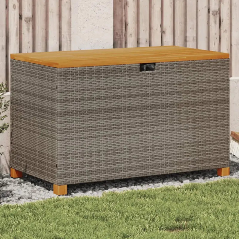 Opbergboxen voor buiten van poly rattan voor andere spullen eenvoudig schoon - Grijs / 110 x 55 x 63 cm - Opbergboxen
