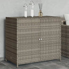 Opbergboxen voor buiten van poly rattan voor tuinmeubels en accessoires - Grijs - Opbergboxen voor buiten