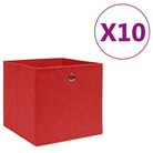 Opbergdozen van nonwoven stof voor lichte en stijlvolle opbergoplossingen - Rood / 10 - Opbergdozen