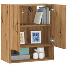 Opbergkast Begeleid met bewerkt hout voor praktische wandopslag - artisanaal eikenkleurig / 1 - Opbergkasten &