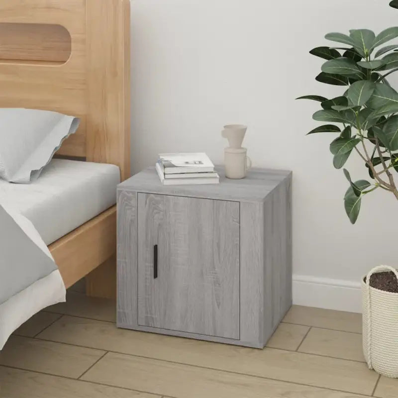 Opbergkast Grijs Sonoma met stabiel blad en elegant ontwerp - Opbergkasten & lockerkasten