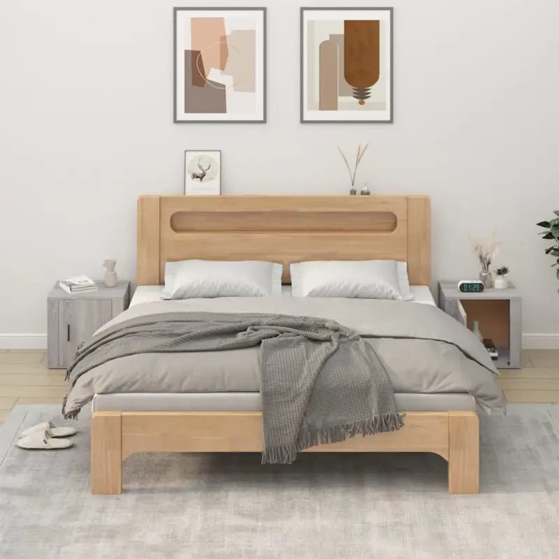 Opbergkast Grijs Sonoma met stabiel blad en elegant ontwerp - Opbergkasten & lockerkasten