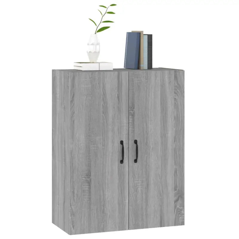 Opbergkast in Grijs Sonoma van bewerkt hout voor een stijlvolle muuropslag - Opbergkasten & lockerkasten