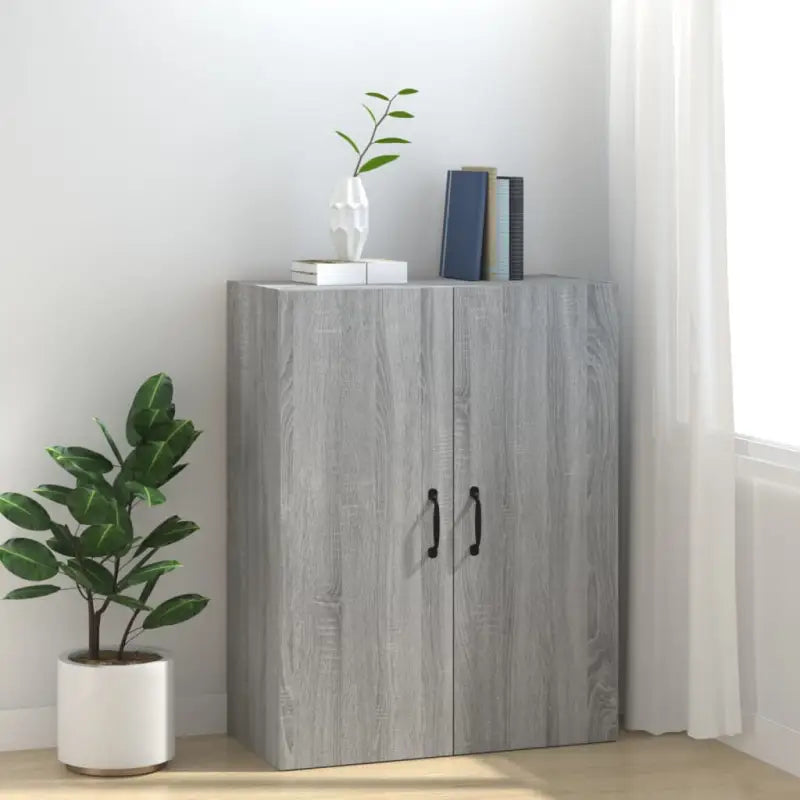 Opbergkast in Grijs Sonoma van bewerkt hout voor een stijlvolle muuropslag - Opbergkasten & lockerkasten