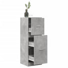 Opbergkast met bewerkt hout voor stijlvol en duurzaam opbergen - Betongrijs / 40 x 41 x 118 cm / 1 - Opbergkasten &