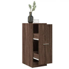 Opbergkast met bewerkt hout voor stijlvol en duurzaam opbergen - bruin eikenkleur / 30 x 41 x 77.5 cm / 1