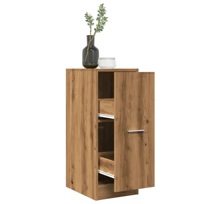 Opbergkast met bewerkt hout voor stijlvol en duurzaam opbergen - Eiken / 30 x 41 x 77.5 cm / 1 - Opbergkasten &