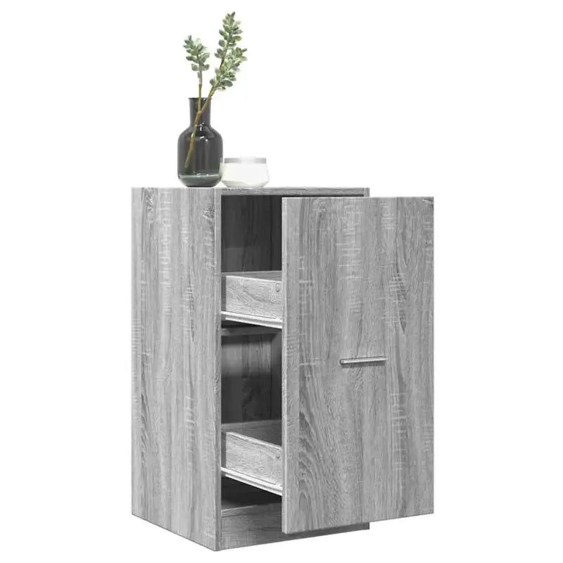 Opbergkast met bewerkt hout voor stijlvol en duurzaam opbergen - Grijs sonoma / 40 x 41 x 77.5 cm / 1 - Opbergkasten &