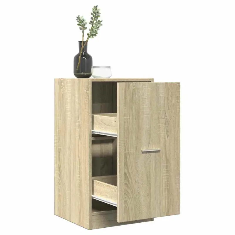 Opbergkast met bewerkt hout voor stijlvol en duurzaam opbergen - Sonoma eiken / 40 x 41 x 77.5 cm / 1 - Opbergkasten &
