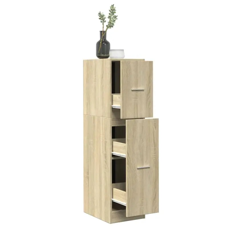 Opbergkast met bewerkt hout voor stijlvol en duurzaam opbergen - Sonoma eiken / 30 x 41 x 118 cm / 1 - Opbergkasten &