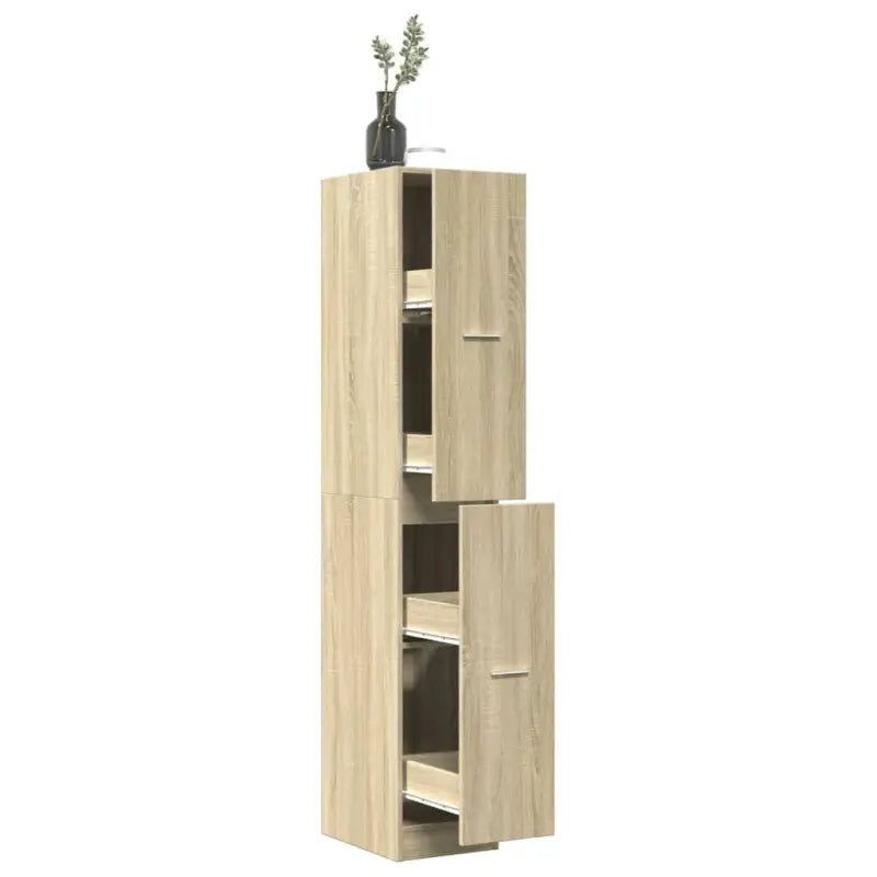 Opbergkast met bewerkt hout voor stijlvol en duurzaam opbergen - Sonoma eiken / 30 x 41 x 174.5 cm / 1 - Opbergkasten &