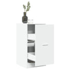 Opbergkast met bewerkt hout voor stijlvol en duurzaam opbergen - Wit / 40 x 41 x 77.5 cm / 1 - Opbergkasten &