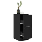 Opbergkast met bewerkt hout voor stijlvol en duurzaam opbergen - Zwart / 30 x 41 x 77.5 cm / 1 - Opbergkasten &