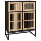 Opbergkast met ijzeren poot en bewerkt hout voor een tijdloos interieur - Opbergkasten & lockerkasten