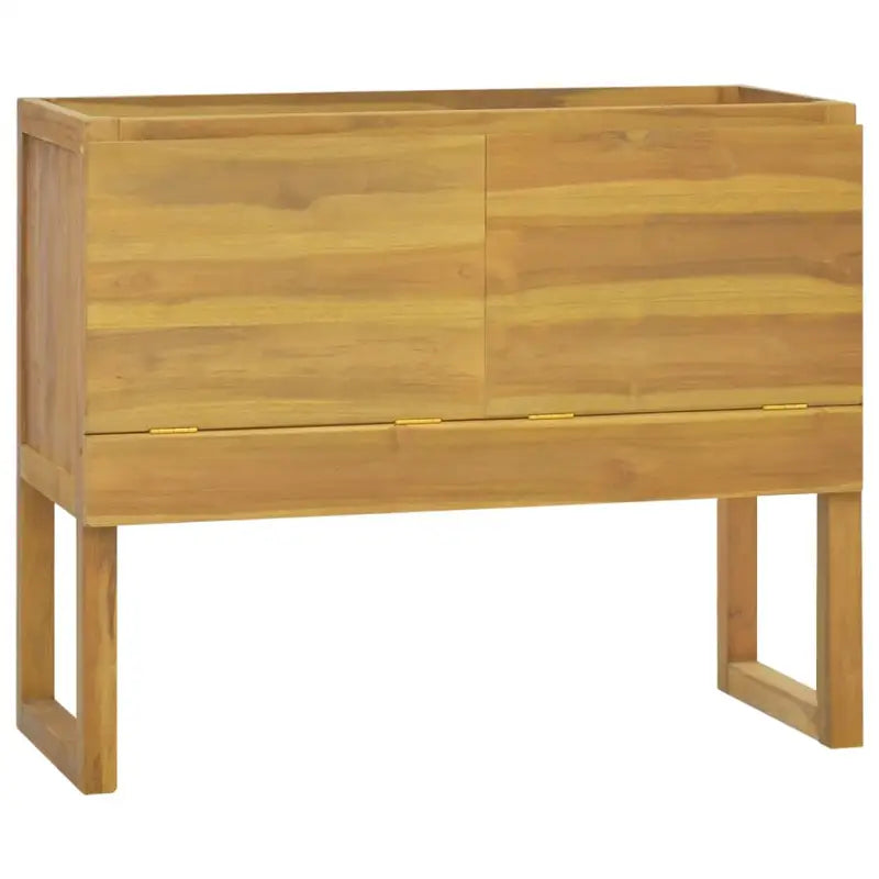 Opbergkast met massief teakhout voor een strakke badkamer - 90 x 40 x 75.5 cm / 1 - Opbergkasten & lockerkasten