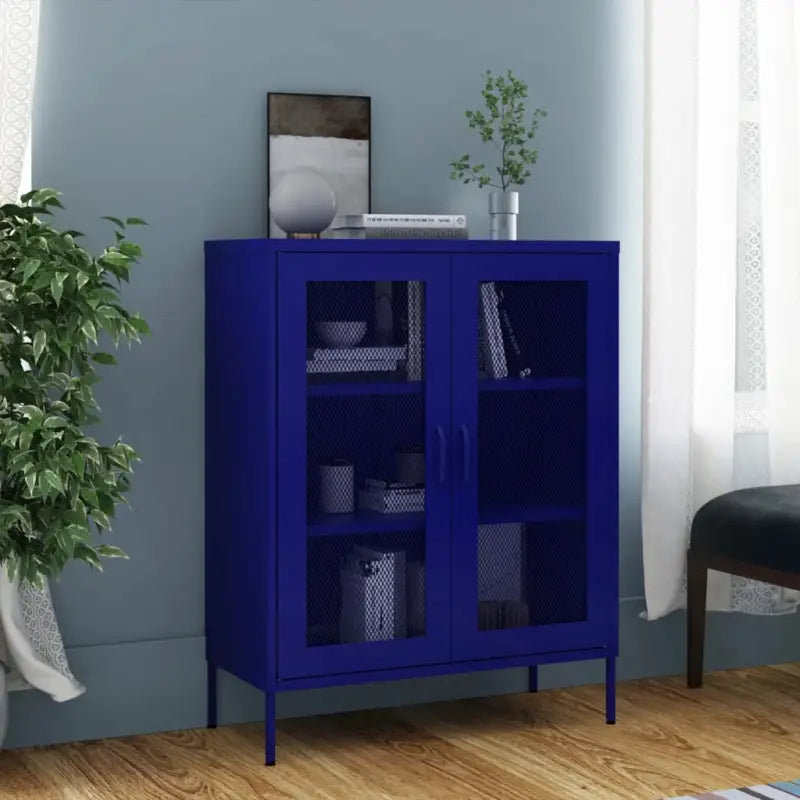 Opbergkast met stabiele stalen constructie en verstelbare poten - Marineblauw / 1 - Opbergkasten & lockerkasten