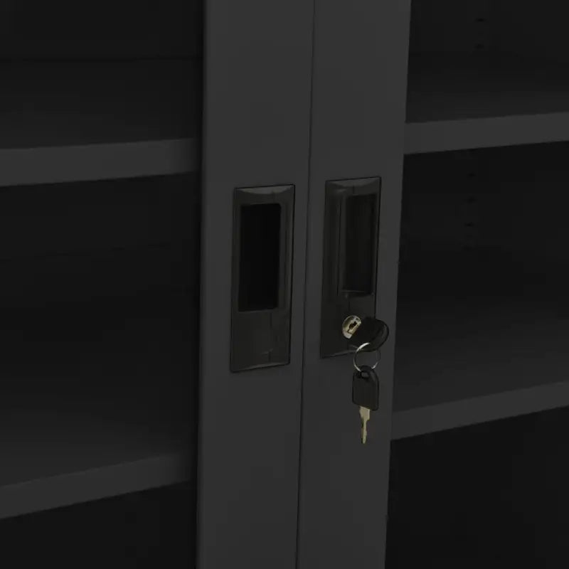 Opbergkast met verstelbare schappen en gehard glas voor documentenstorage - Opbergkasten & lockerkasten
