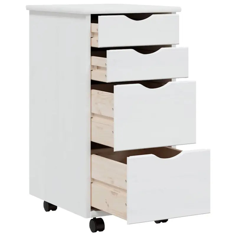 Opbergkast met wielen van massief grenenhout voor gemakkelijk schoonmaken - Opbergkasten & lockerkasten