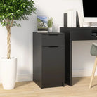 Opbergkast van bewerkt hout voor praktische en decoratieve opberging - Zwart / 1 - Opbergkasten & lockerkasten