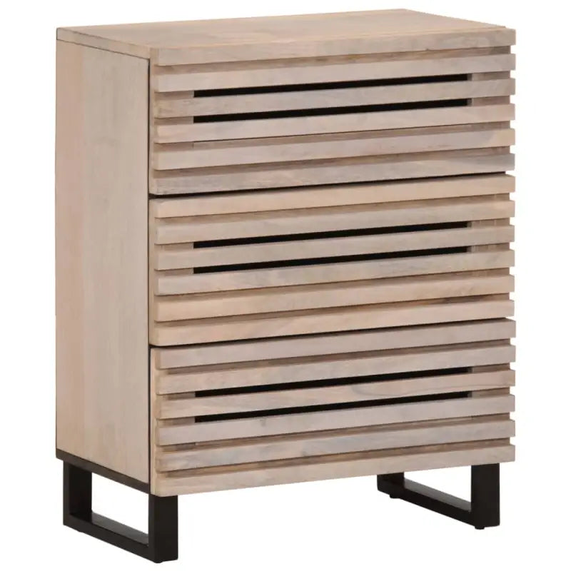 Opbergkast van massief acaciahout met industriële stijl - Wit / 1 / massief mangohout - Opbergkasten & lockerkasten