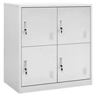 Opbergkast voor verschillende spullen met modern en duurzaam design - Lichtgrijs / 1 / Met 4 lockers - Opbergkasten &